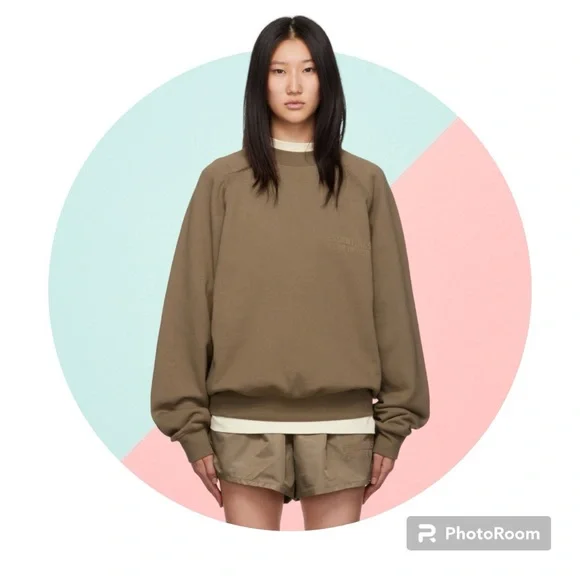 Essentials Sweaters Fear Of God Essentials Brown Crewneck